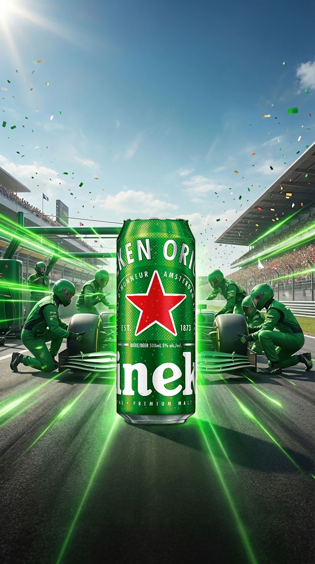 Heineken F1 pit-stop key visual